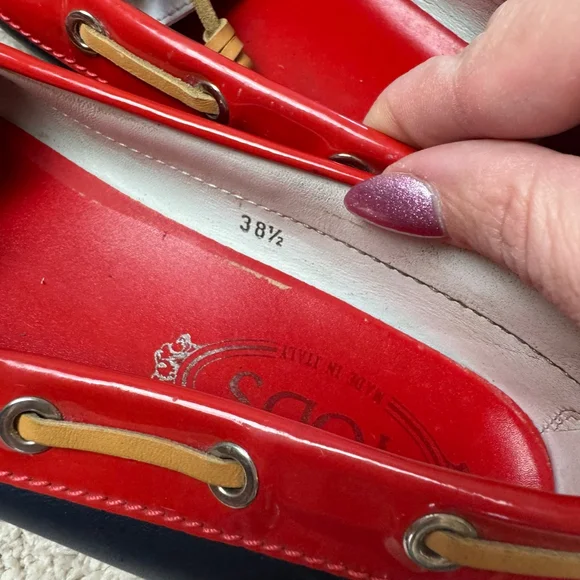 Tods Multicolored Leather Sailing Boat Shoes - Picture 8 of 8